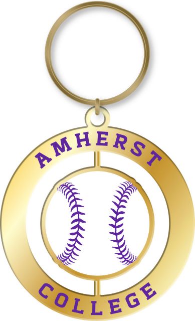 Amherst College Mammoths Baseball Spinner Key Chain