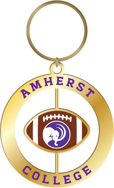 Amherst College Football Spinner Keychain