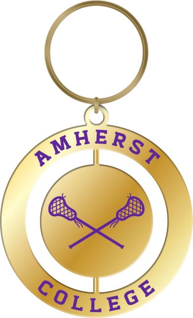 Amherst College Mammoths Lacrosse Spinner Key Chain