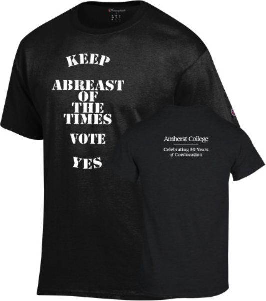 Amherst College Celebrating 50 Years of Coeducation Short Sleeve T-Shirt
