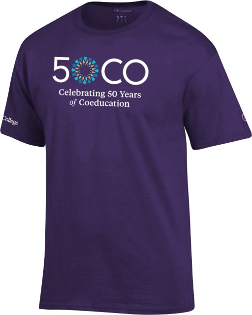 Amherst College Celebrating 50 Years of Coeducation Short Sleeve T-Shirt