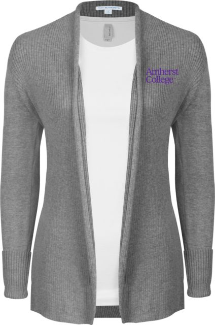 Amherst College Womens Open Front Cardigan Sweater