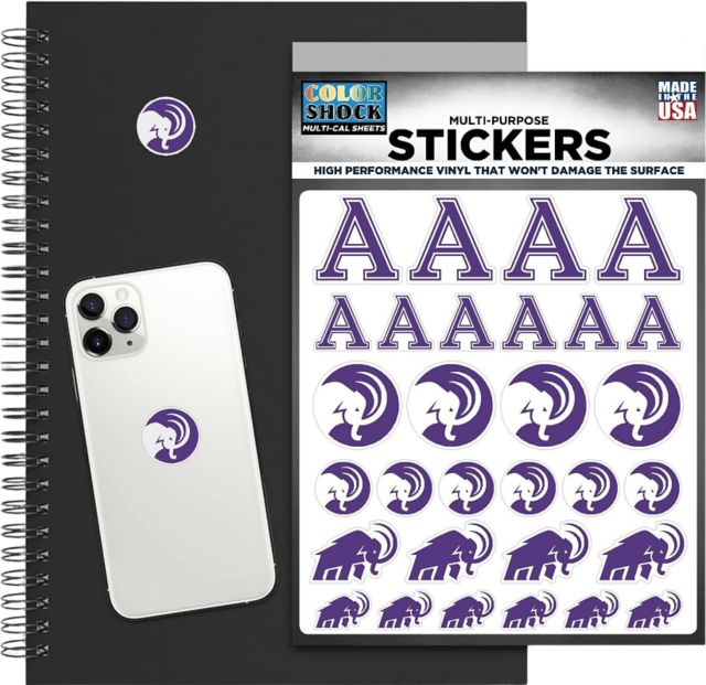 Amherst College Mammoths Sticker Sheet