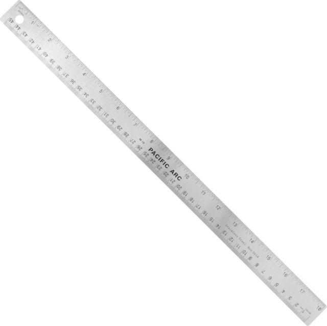 CORK BACK 18IN RULER STAINLESS