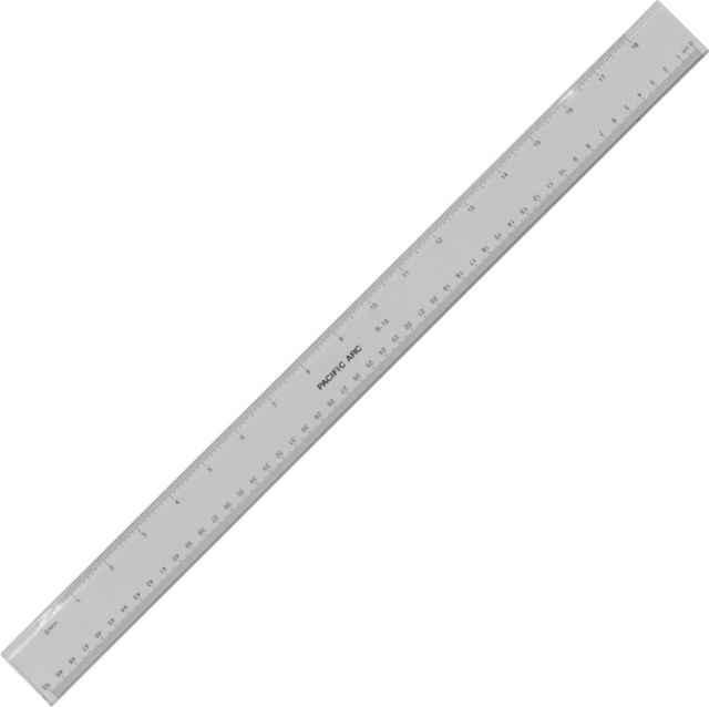 RULER HEAVY DUTY 18IN 2MM ACRYLIC