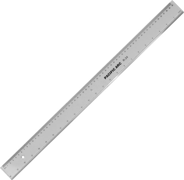 RULER HEAVY DUTY 24IN 2MM ACRYLIC
