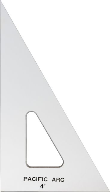 TRIANGLE ACRYLIC CLEAR 30/60 4IN