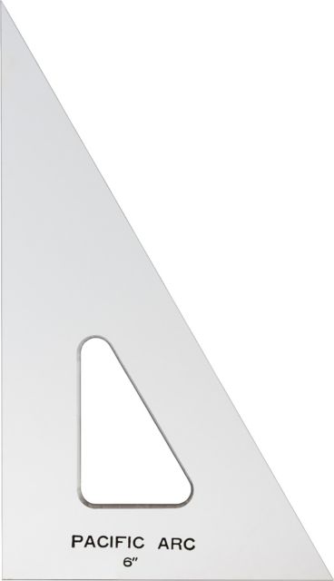 TRIANGLE ACRYLIC CLEAR 30/60 6IN