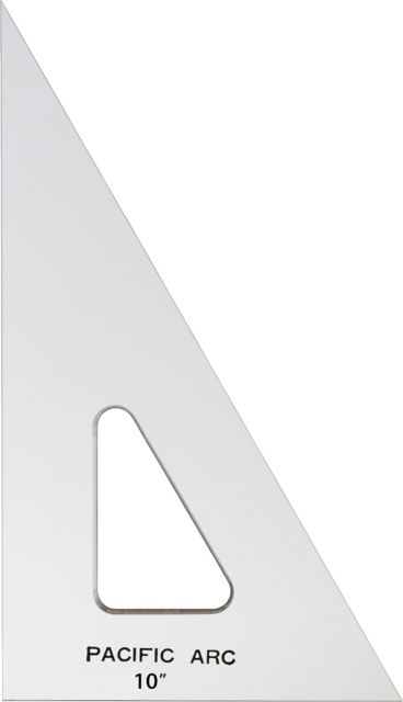 TRIANGLE ACRYLIC CLEAR 30/60 10IN