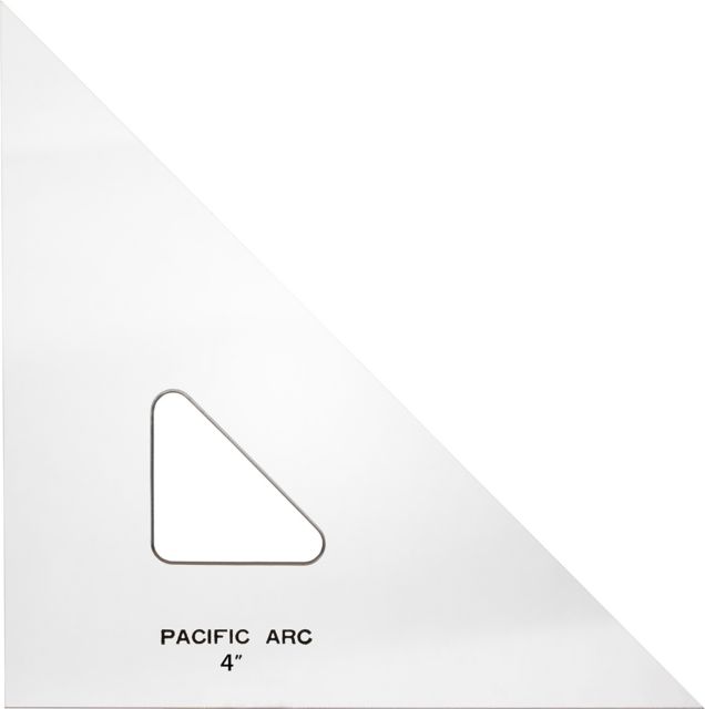 TRIANGLE ACRYLIC CLEAR 45/90 4IN