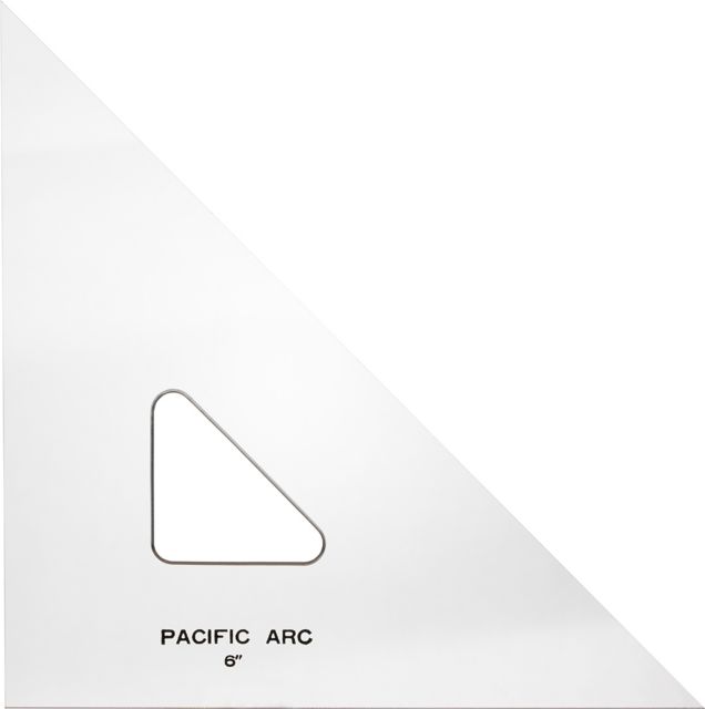 TRIANGLE ACRYLIC CLEAR 45/90 6IN
