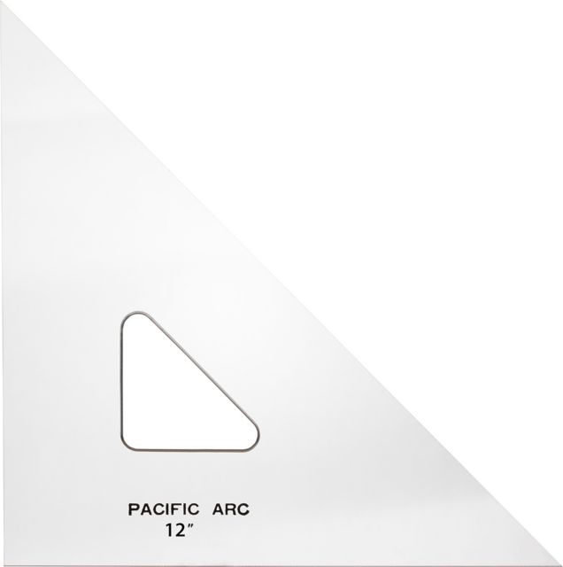 TRIANGLE ACRYLIC CLEAR 45/90 12IN