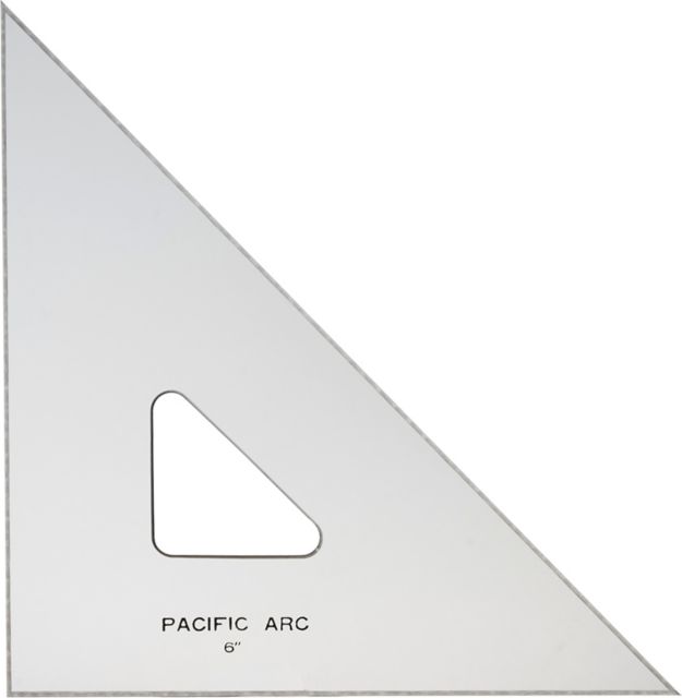 TRIANGLE ACRYLIC TOPAZ 45/90 6IN
