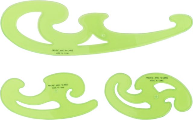 SET FRENCH CURVES 3 PC