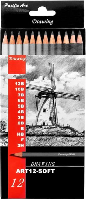 DRWG PENCIL 12/PK SET SOFT