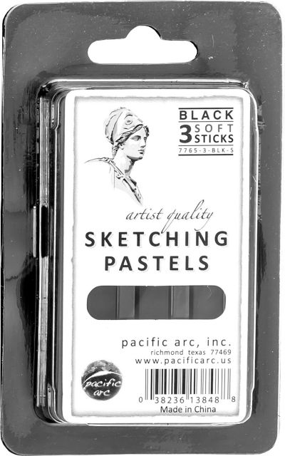 SKETCH PASTEL 3/PK BLACK