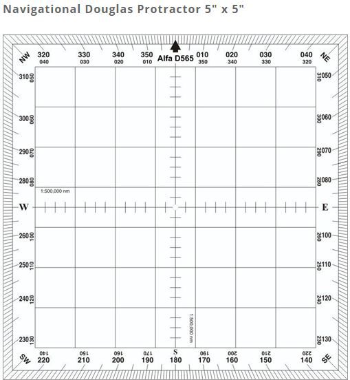 NAVIGATIONAL PROTRACTOR 5X5