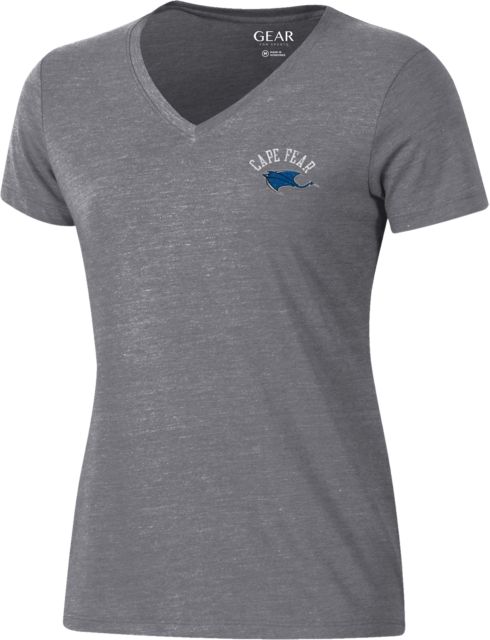 Cape Fear Community College Sea Devils Women's V-Neck Short Sleeve T-Shirt