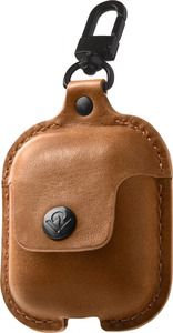 Twelve South AirSnap Leather Road Case for AirPods Cognac