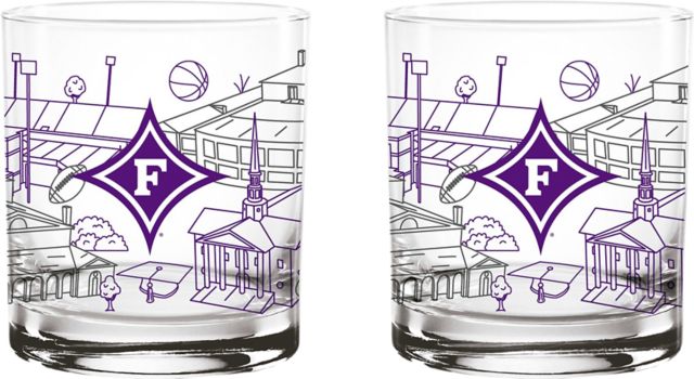 Furman University 14 oz. Glass