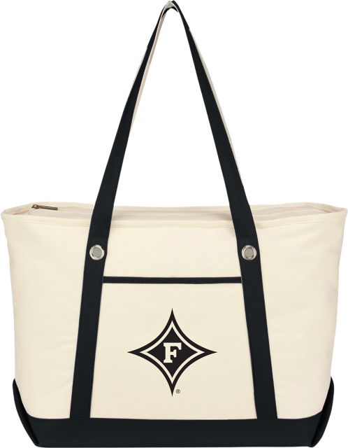 Furman University Paladins Canvas Zipper Tote Bag