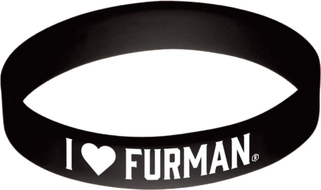 Furman University Heart Silicone Wristband