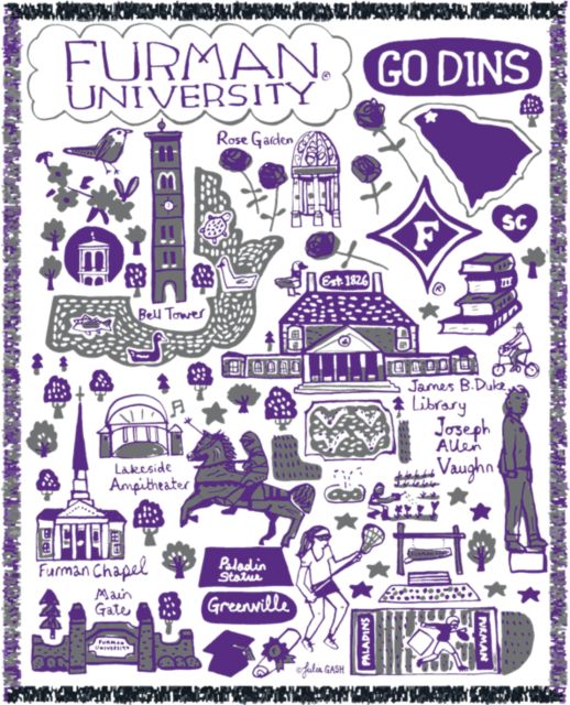 Furman University Tapestry Blanket