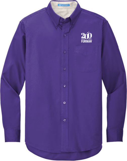 Furman Twill Button Down Long Sleeve Furman Bicentennial 200 Stacked - ONLINE ONLY
