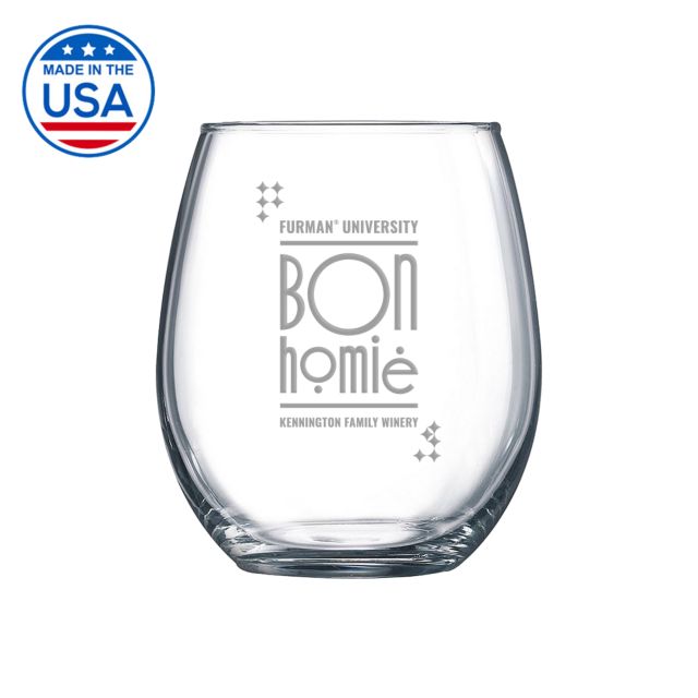 Furman University Bonhomie Wine Glass
