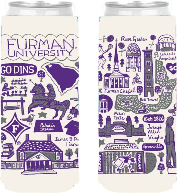 Furman University Slim Can Coozie
