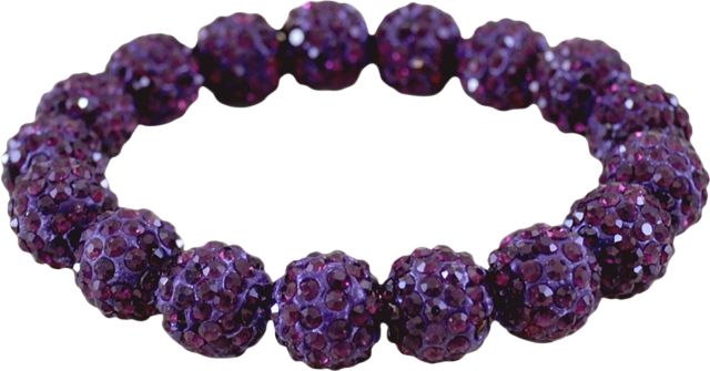 Furman University Rhinestone Bead Bracelet