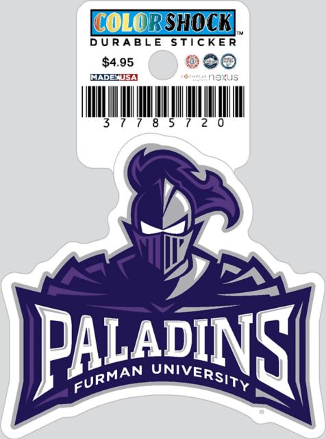 Furman University Paladins Durable Sticker