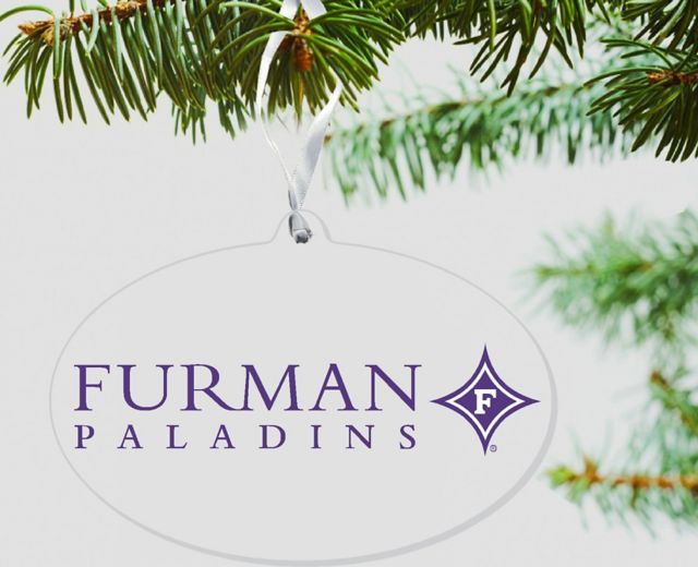 Furman University 3'' x 4'' Etched Plexiglass Ornament
