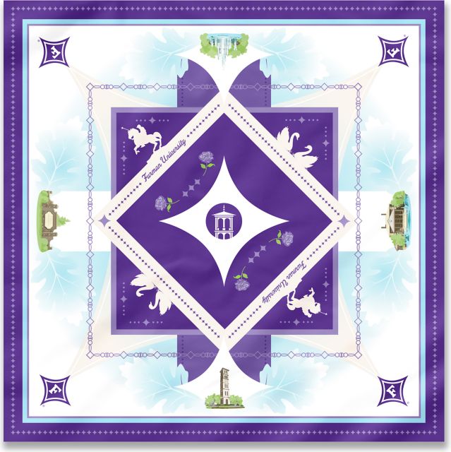 Furman University Square Silk Scarf