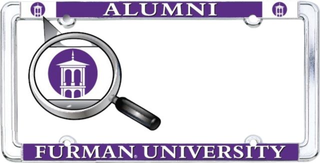 Furman University Alumni Thin Dome License Plate Frame