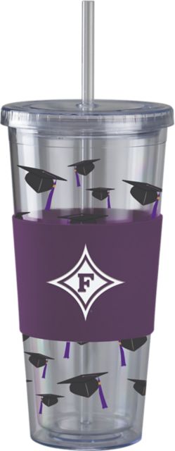 Furman University Acrylic Tumbler with Straw