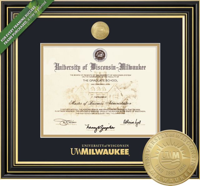 University of Wisconsin Milwaukee Prestige 8 x 10 Diploma Frame