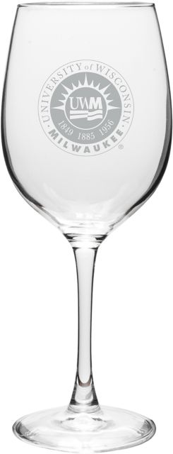 University of Wisconsin Milwaukee 16 oz. Wine Glass