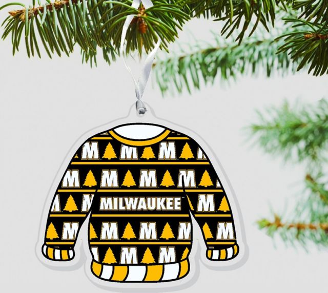 University of Wisconsin Milwaukee Panthers 3'' x 4'' Etched Ornament