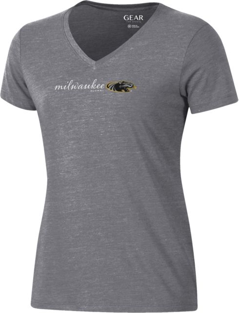 University of Wisconsin Milwaukee Women's V-Neck Panthers Short Sleeve T-Shirt