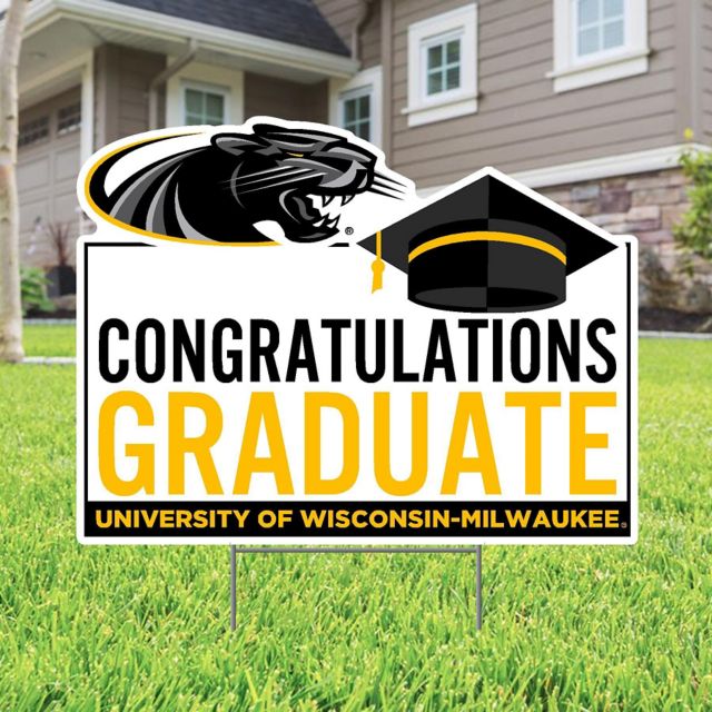 University of Wisconsin Milwaukee Grad 22 x 19 Lawn Sign