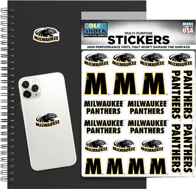University of Wisconsin Milwaukee Panthers Sticker Sheet