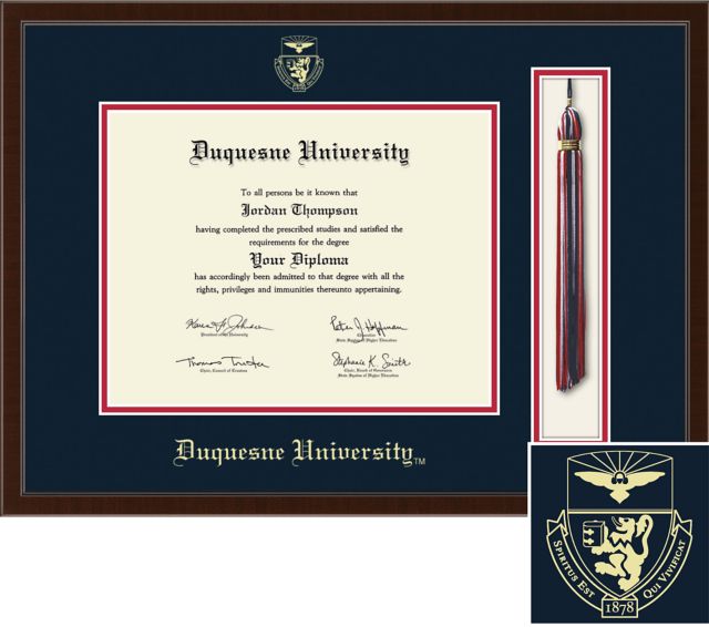 Duquesne University online diploma frame