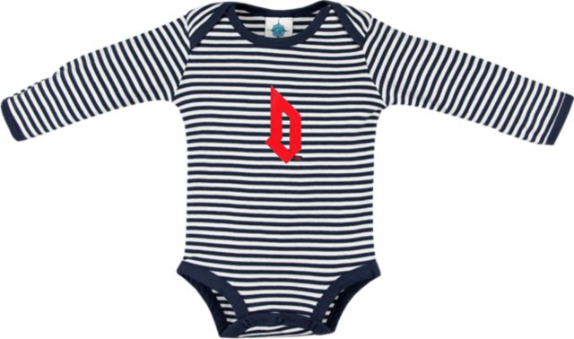 Duquesne University Infant Striped Long Sleeve Bodysuit