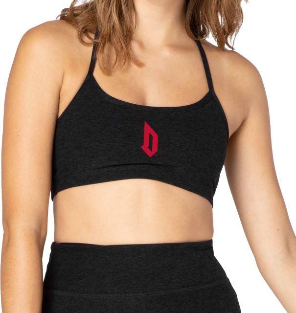 Duquesne University Beyond Yoga Spacedye Slim Racerback Bra