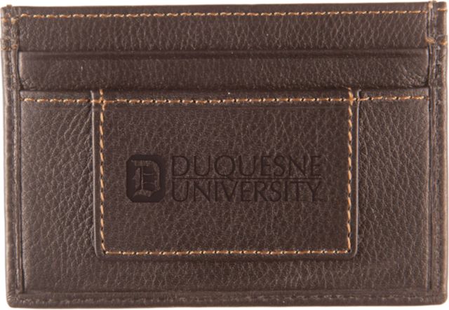 Duquesne University Leather Card Holder