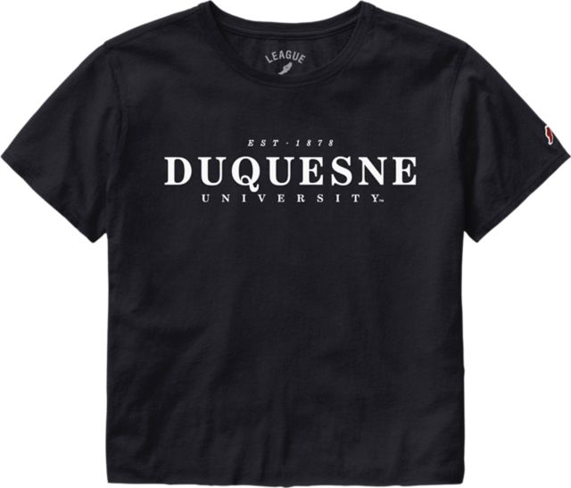 Duquesne University Dukes Women's Crop Short Sleeve T-Shirt
