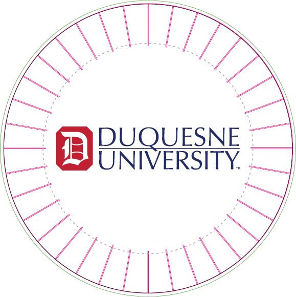 Duquesne University 9'' Round Paper Plate