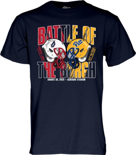 Duquesne University Football Battle of the Burgh Pitt Gameday Short Sleeve T-Shirt