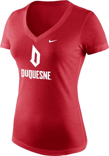 Duquesne University Dukes Women's V-Neck Short Sleeve T-Shirt